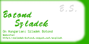 botond szladek business card